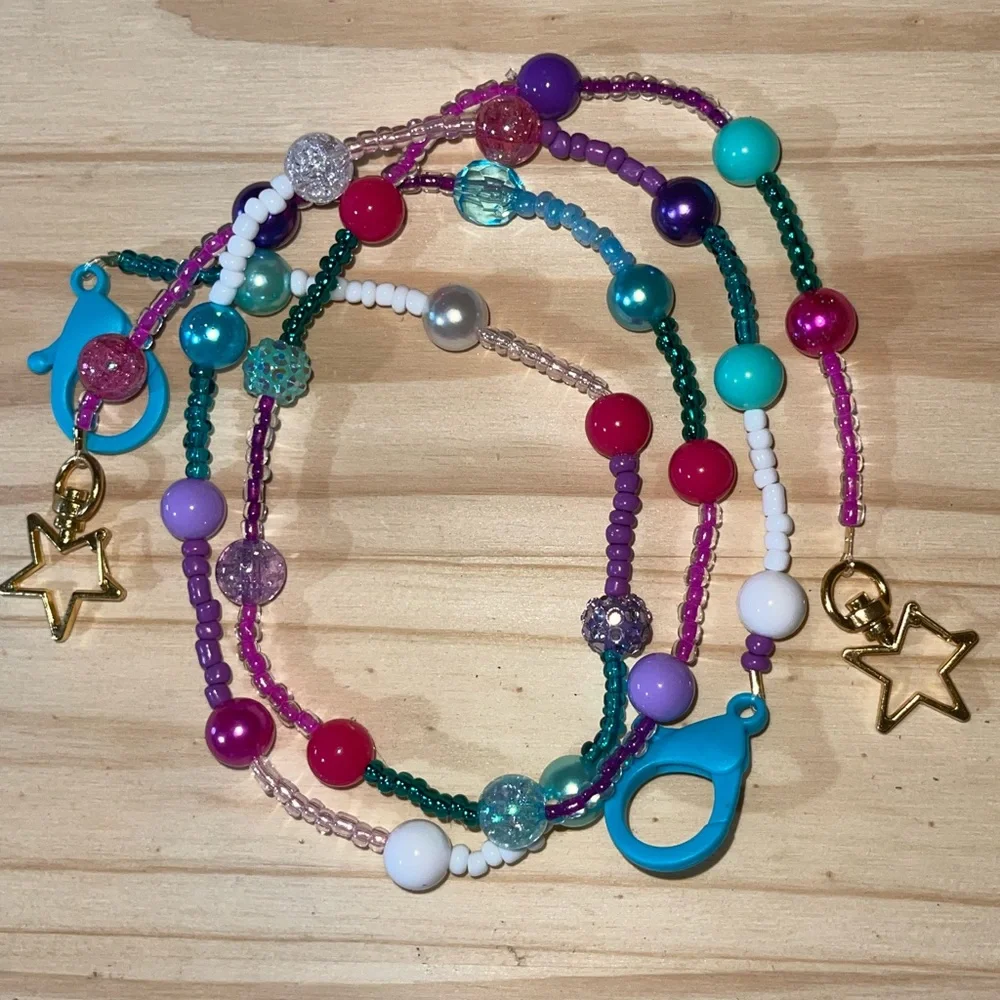 Kids Mask Lanyard- Handmade - Mermaid #2